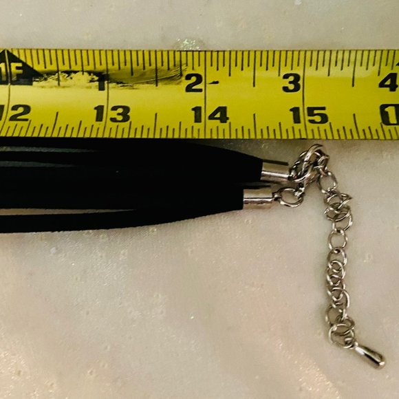 💖 Necklace, Silver Abstract 30 in. /N37 - Picture 5 of 7